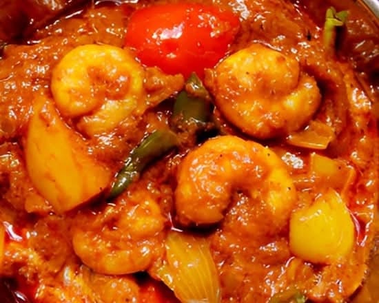 Shrimp Jalfrezi Lunch.