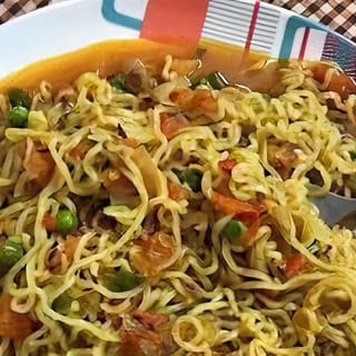 Maggi Masala Noodles with Paneer